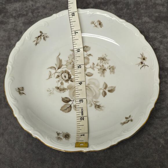 Mitterteich Bavaria Charming Barbara Salad Dessert Floral Design Plate 10153 66 - Picture 6 of 7